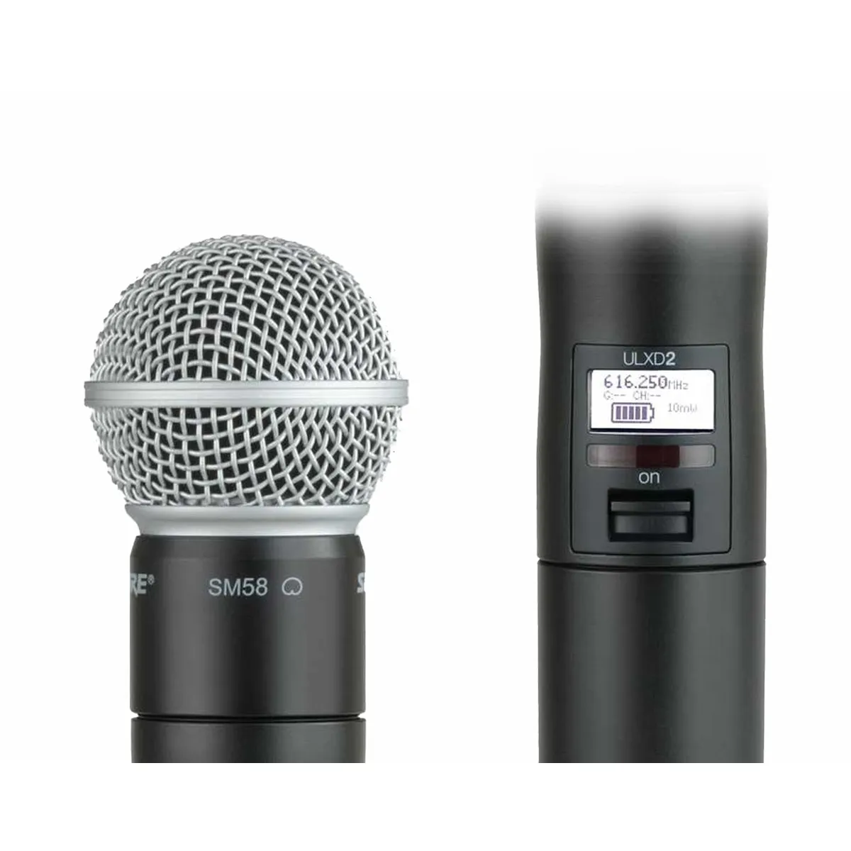 Bộ phát cầm tay với đầu Micro Shure ULXD2/SM58