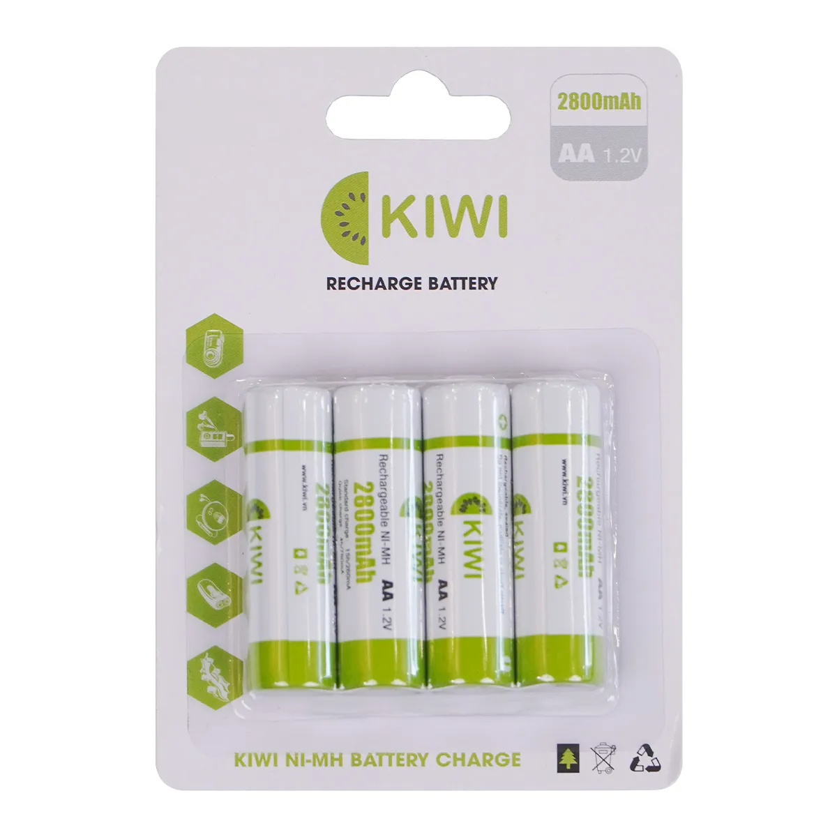 Bộ pin + sạc Kiwi (4 pin)