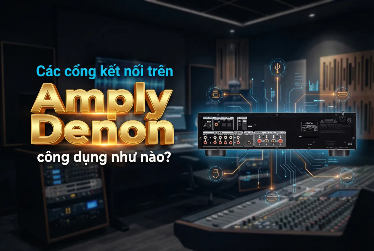 Các cổng kết nối trên amply denon công dụng như nào?