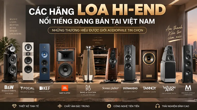Các hãng loa Hi-End nổi tiếng đang bán tại Việt Nam hiện nay