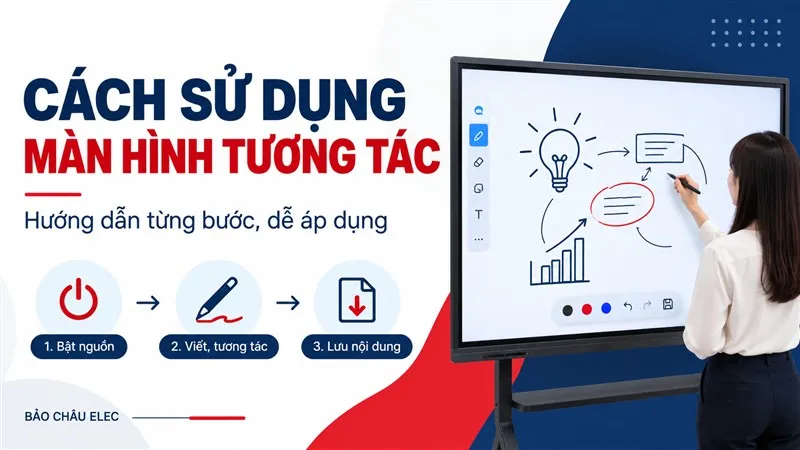 Hướng dẫn cách sử dụng màn hình tương tác chi tiết, dễ dàng