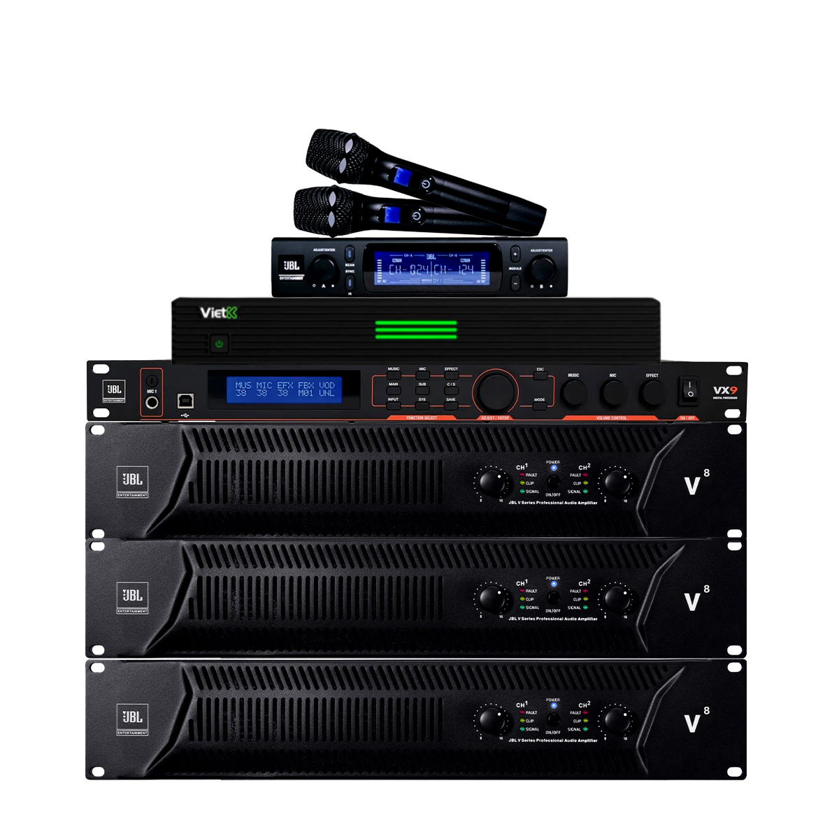 Dàn karaoke đồng bộ full JBL 12 (JBL MTS12, JBL V8, JBL VX9, PRX418S, JBL VM300,…) - Hình 9