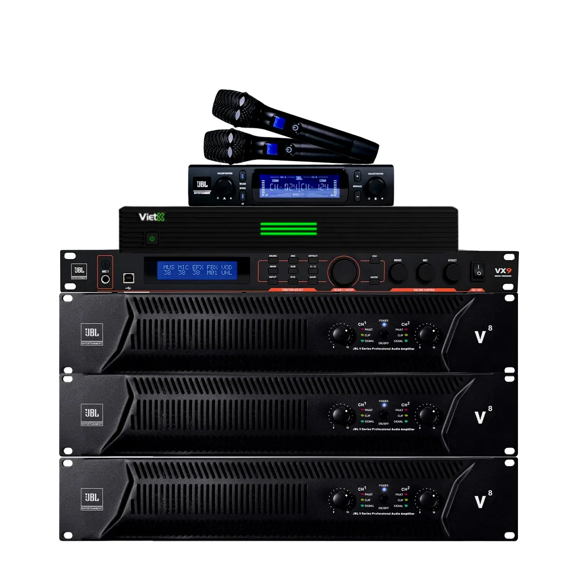 Dàn karaoke đồng bộ full JBL 12 (JBL MTS12, JBL V8, JBL VX9, PRX418S, JBL VM300,…) - Hình 9