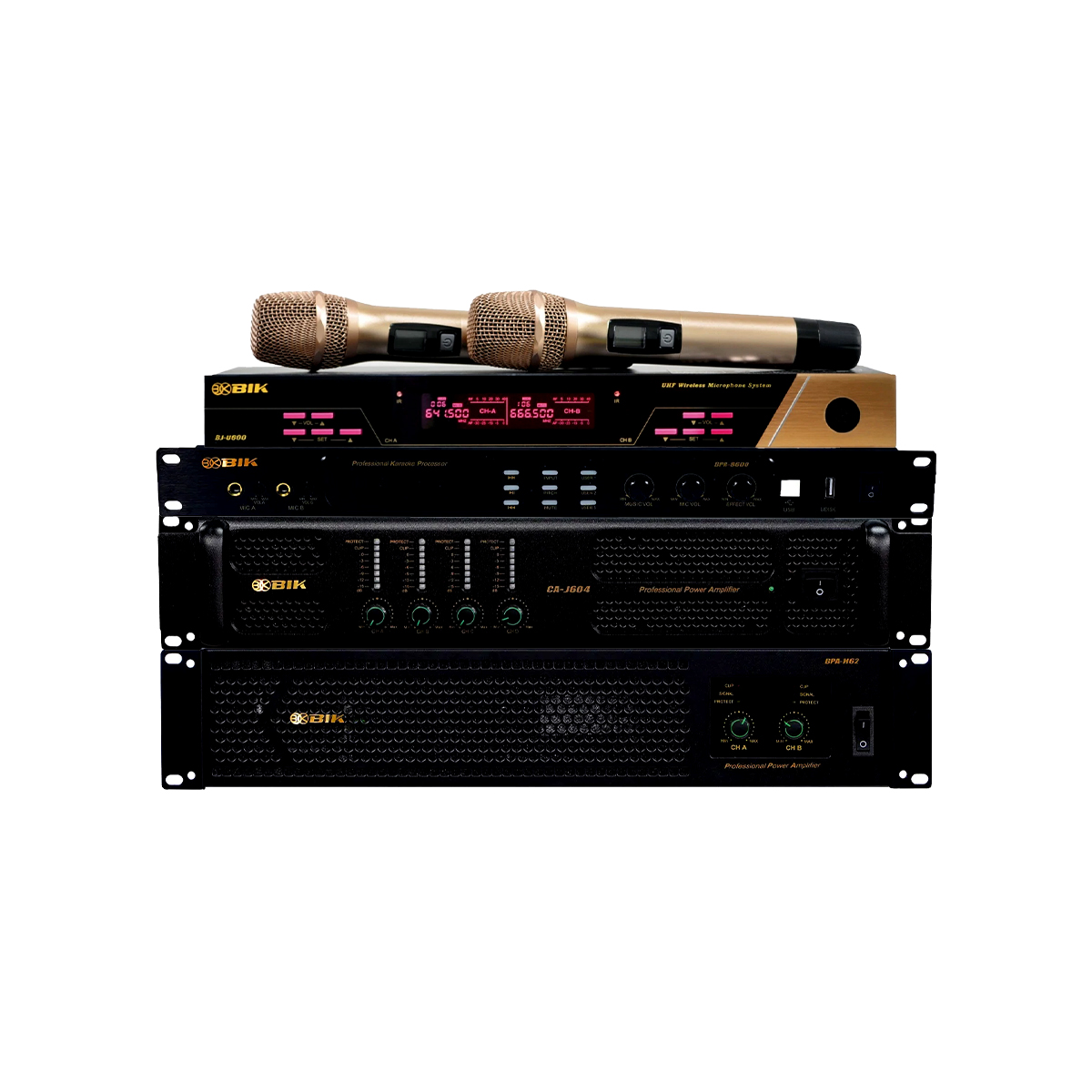 Dàn karaoke cao cấp Luxury 01 (BIK BSP 410II, BIK BPA-H62, BIK CA-J604, BIK BPR-8600, BIK BSP- W151, BIK BJ-U600) - Hình 4