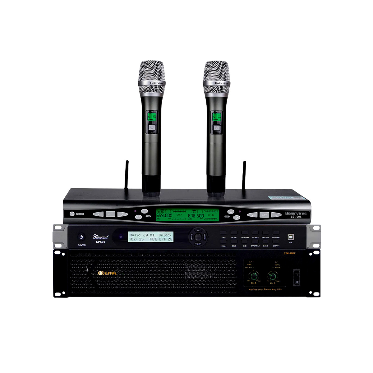 Dàn karaoke gia đình BIK12 (BIK BSP 410II, BIK BPA-H62, BKSound KP500, Baiervires BS-790S) - Hình 4