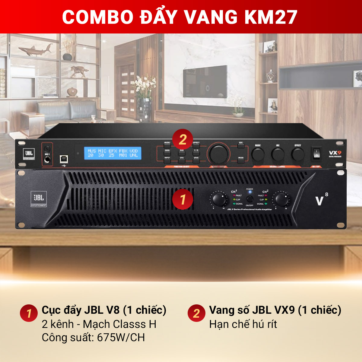 Combo đẩy vang KM27