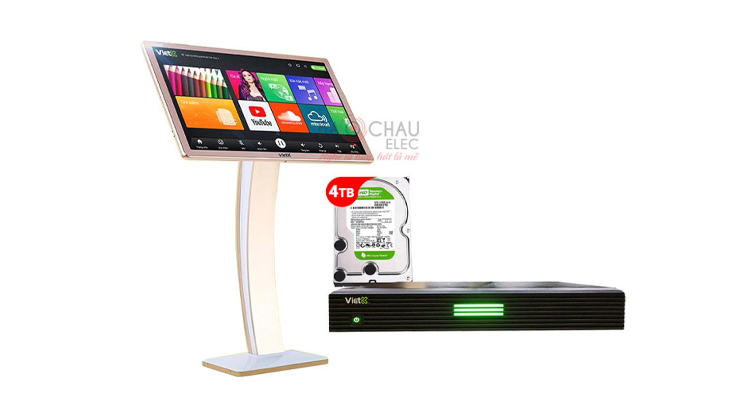 Combo Đầu VietK 4K Plus 4TB + Màn VietK 22 inch