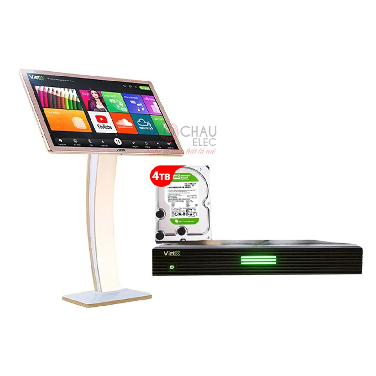 Combo Đầu VietK 4K Plus 4TB + Màn VietK 22 inch