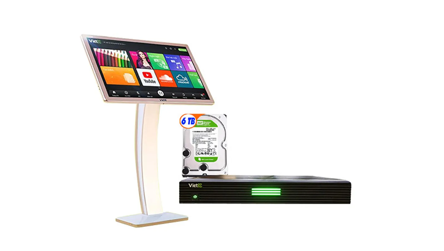 Combo Đầu VietK 4K Plus 6TB + Màn VietK 21 inch