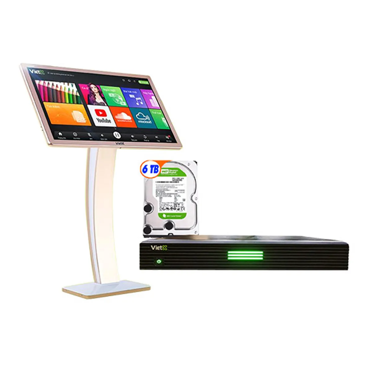 Combo Đầu VietK 4K Plus 6TB + Màn VietK 21 inch