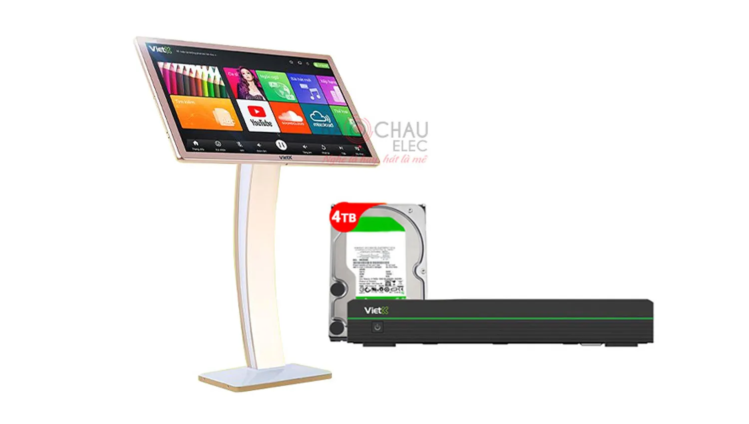 Combo Đầu VietK Pro 4TB + Màn VietK 21 inch