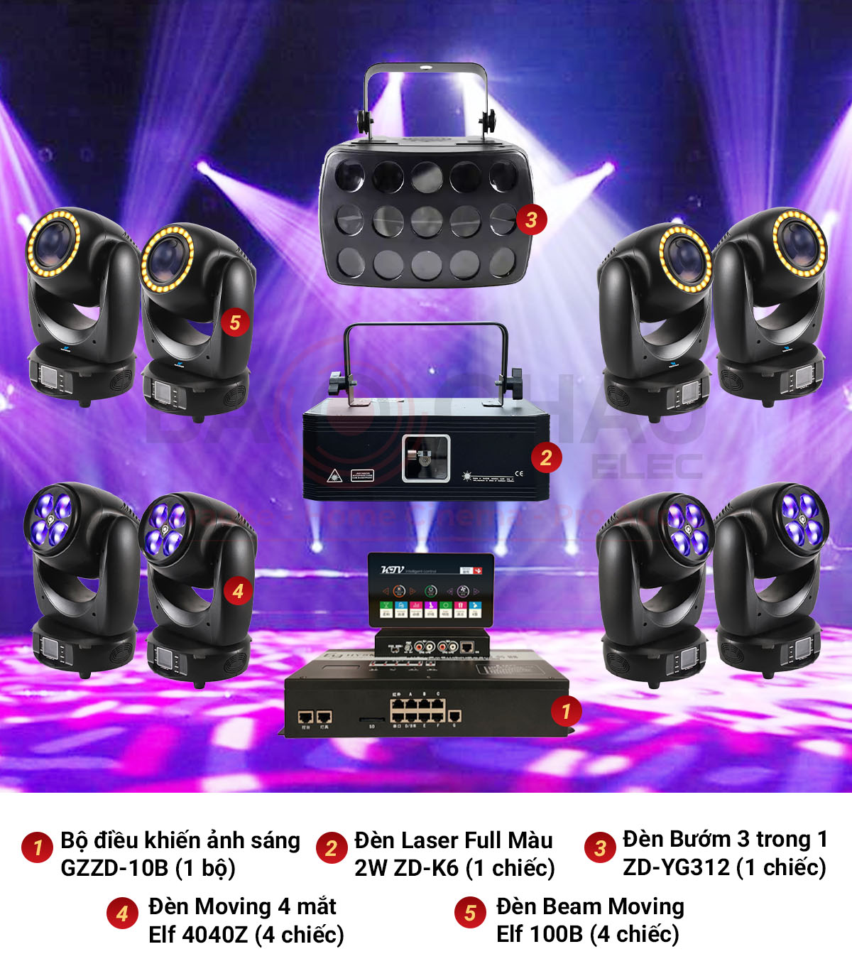 Combo Đ&egrave;n &Aacute;nh S&aacute;ng S&acirc;n Khấu 06