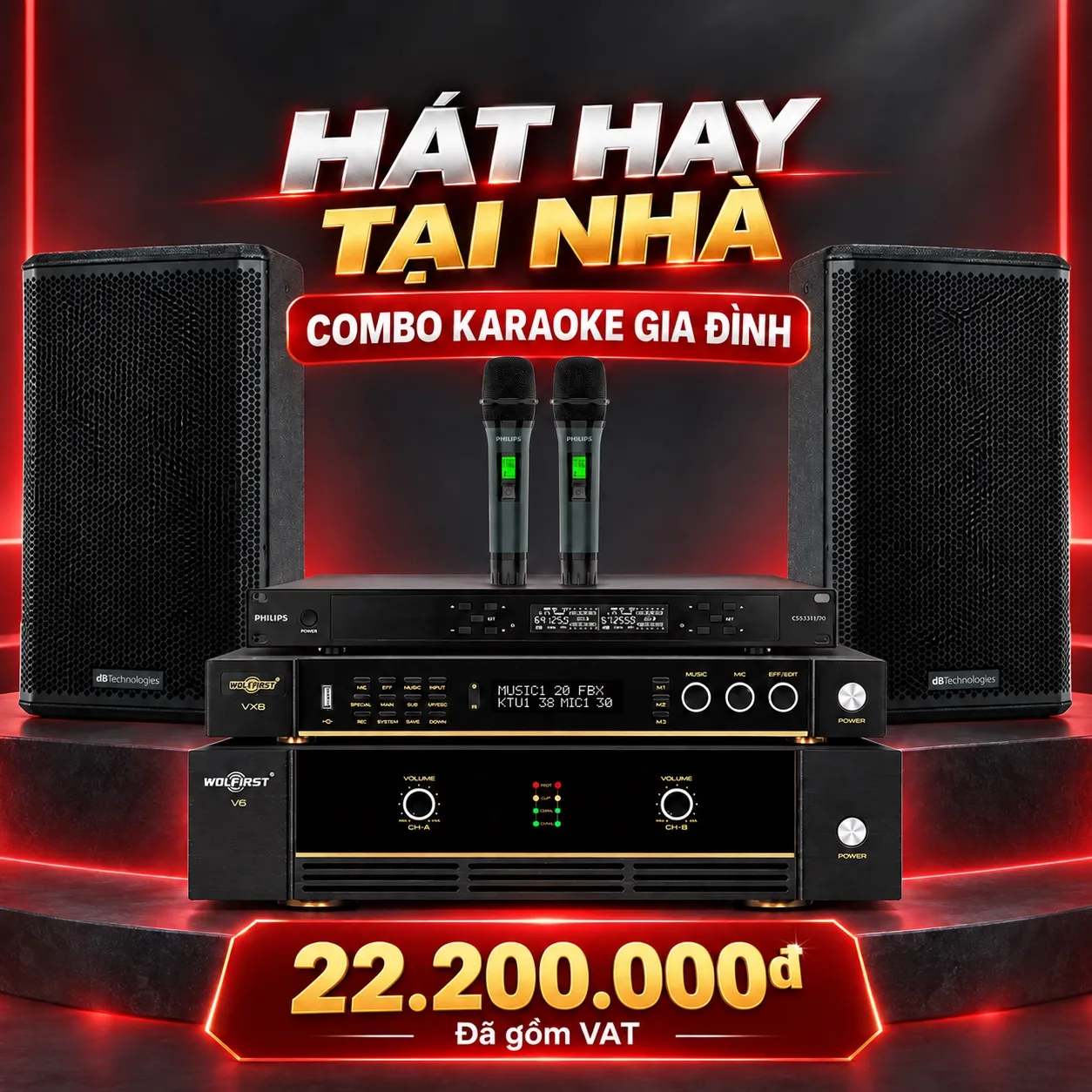 Dàn karaoke LVX P10 khuyến mại 22.200.000đ đã gồm VAT