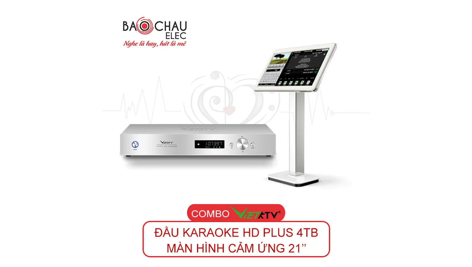 Đầu Karaoke Việt KTV HDPlus 4TB + Màn hình 21inch