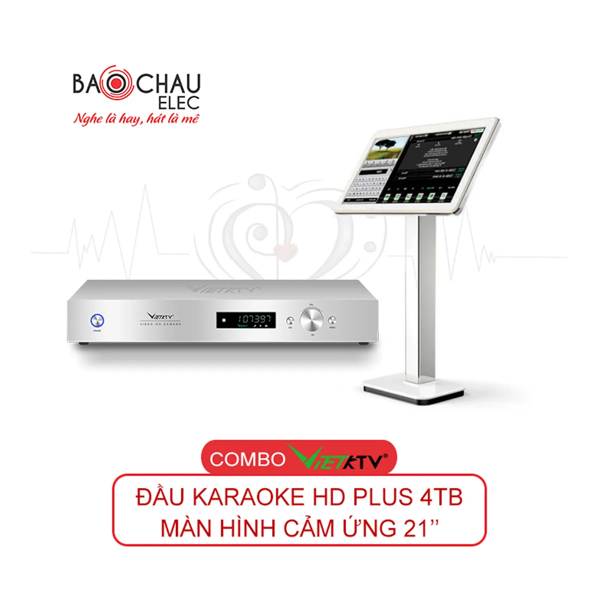 Đầu Karaoke Việt KTV HDPlus 4TB + Màn hình 21inch