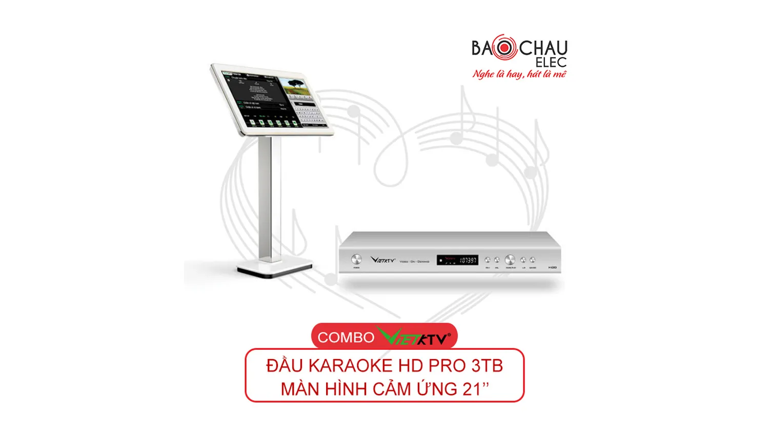 Combo VietKTV HD PRO 3TB + Màn hình 21