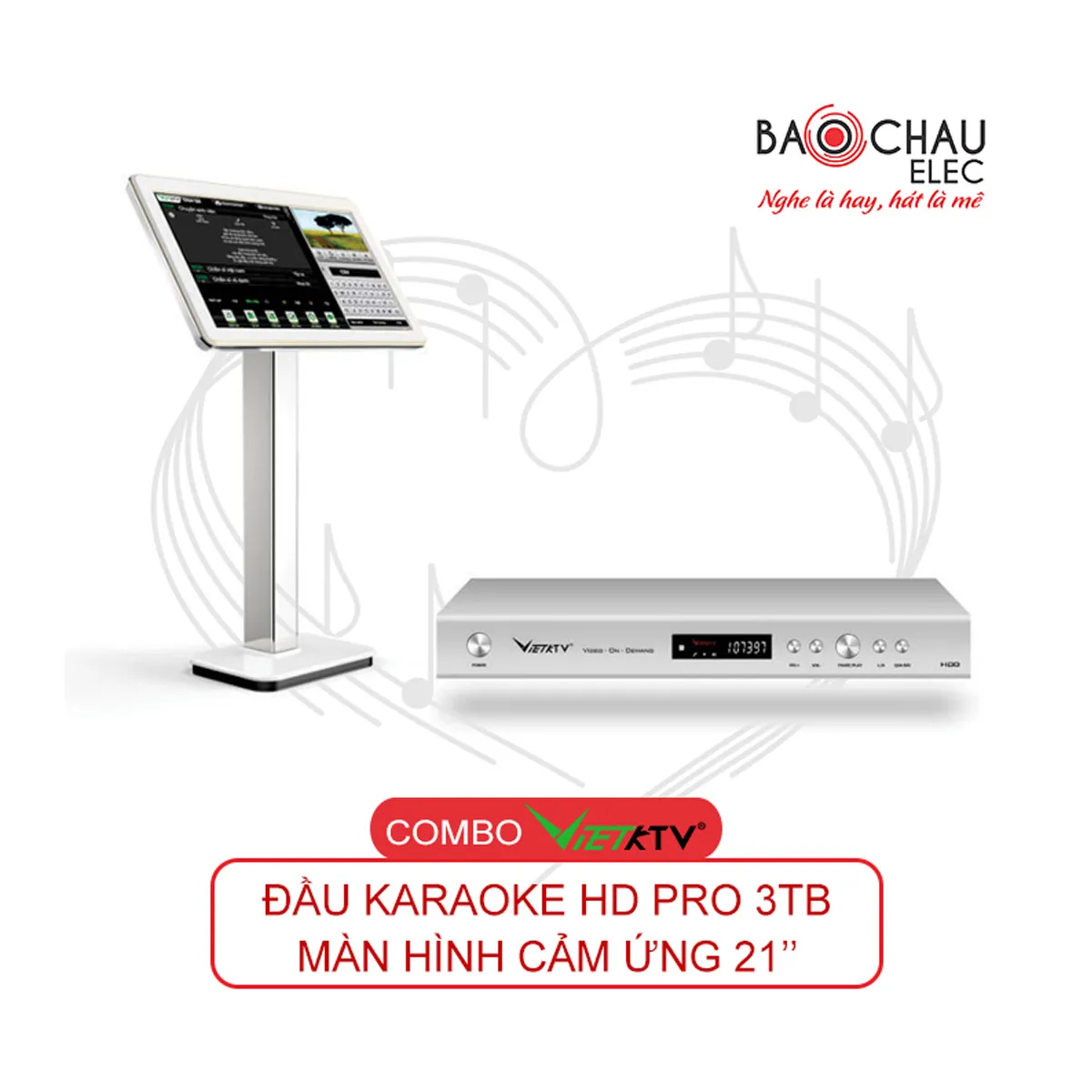 Combo VietKTV HD PRO 3TB + Màn hình 21