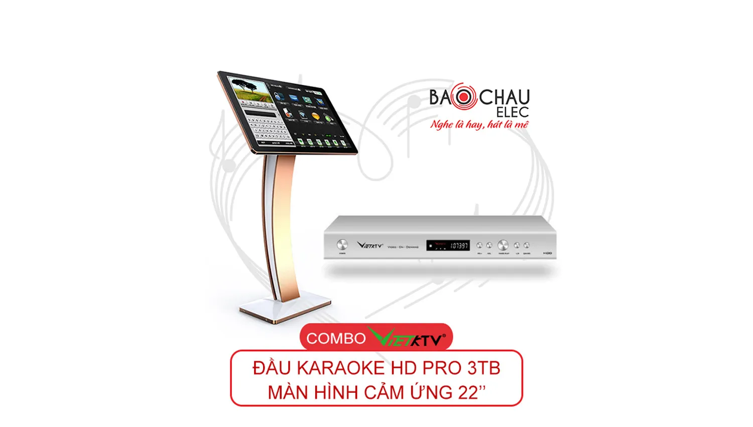 Combo VietKTV HD PRO 3TB + Màn hình 22
