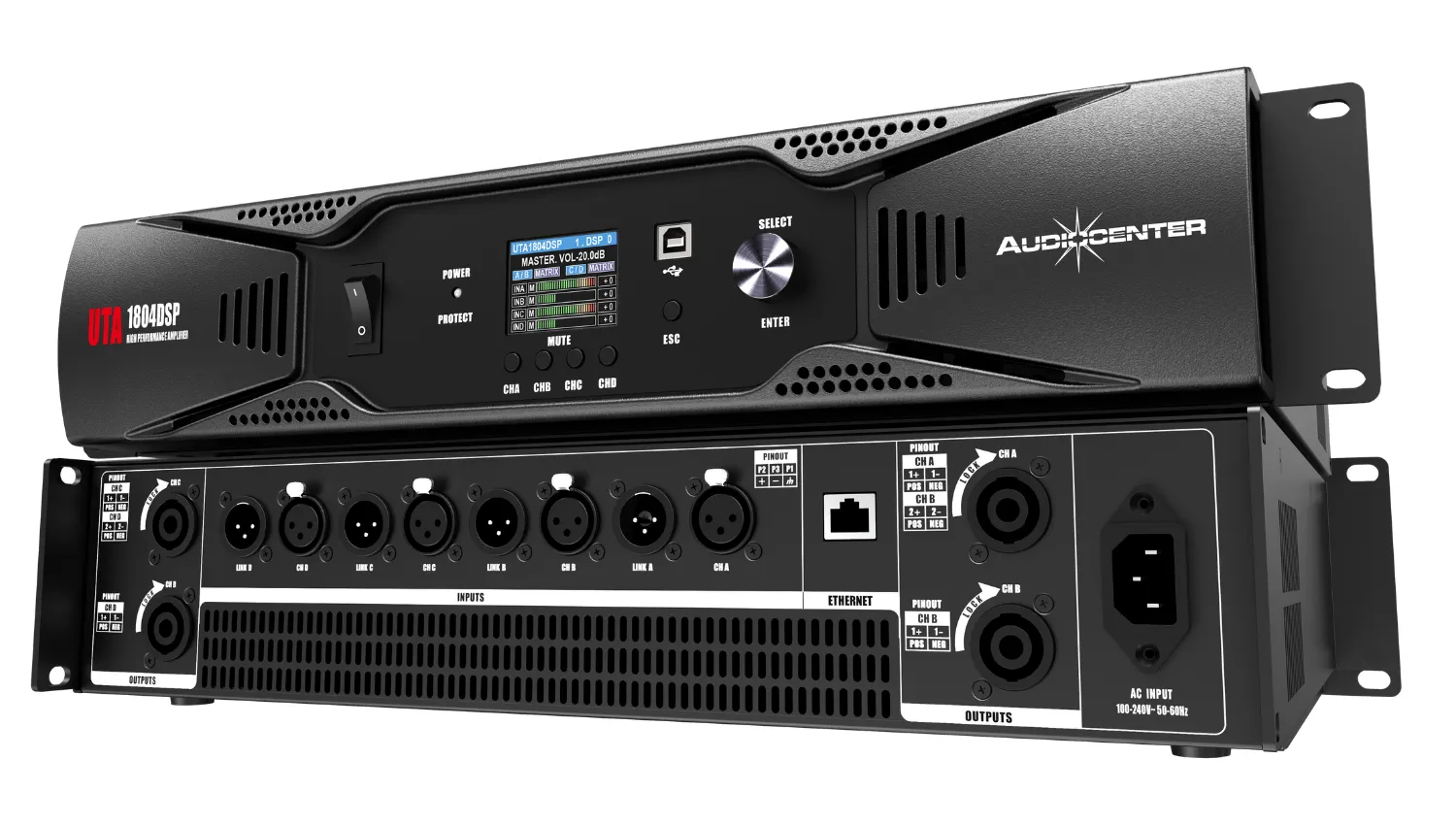 Cục đẩy 4 kênh Audiocenter UTA1804DSP