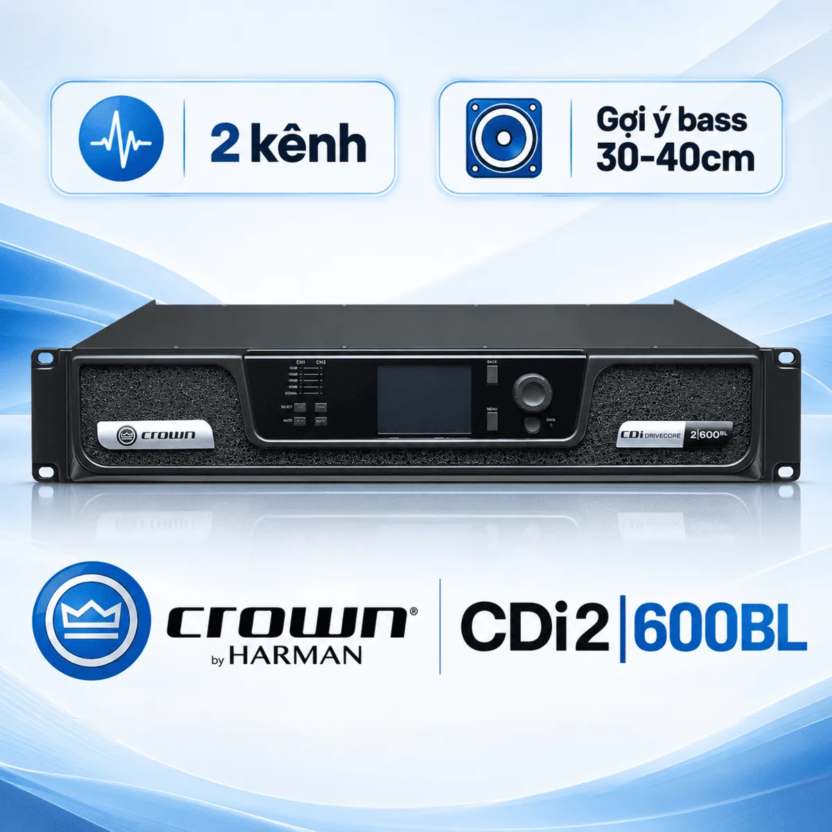 Cục đẩy công suất 2 kênh Crown CDi2|600BL (Có Bridge) - Hình 1
