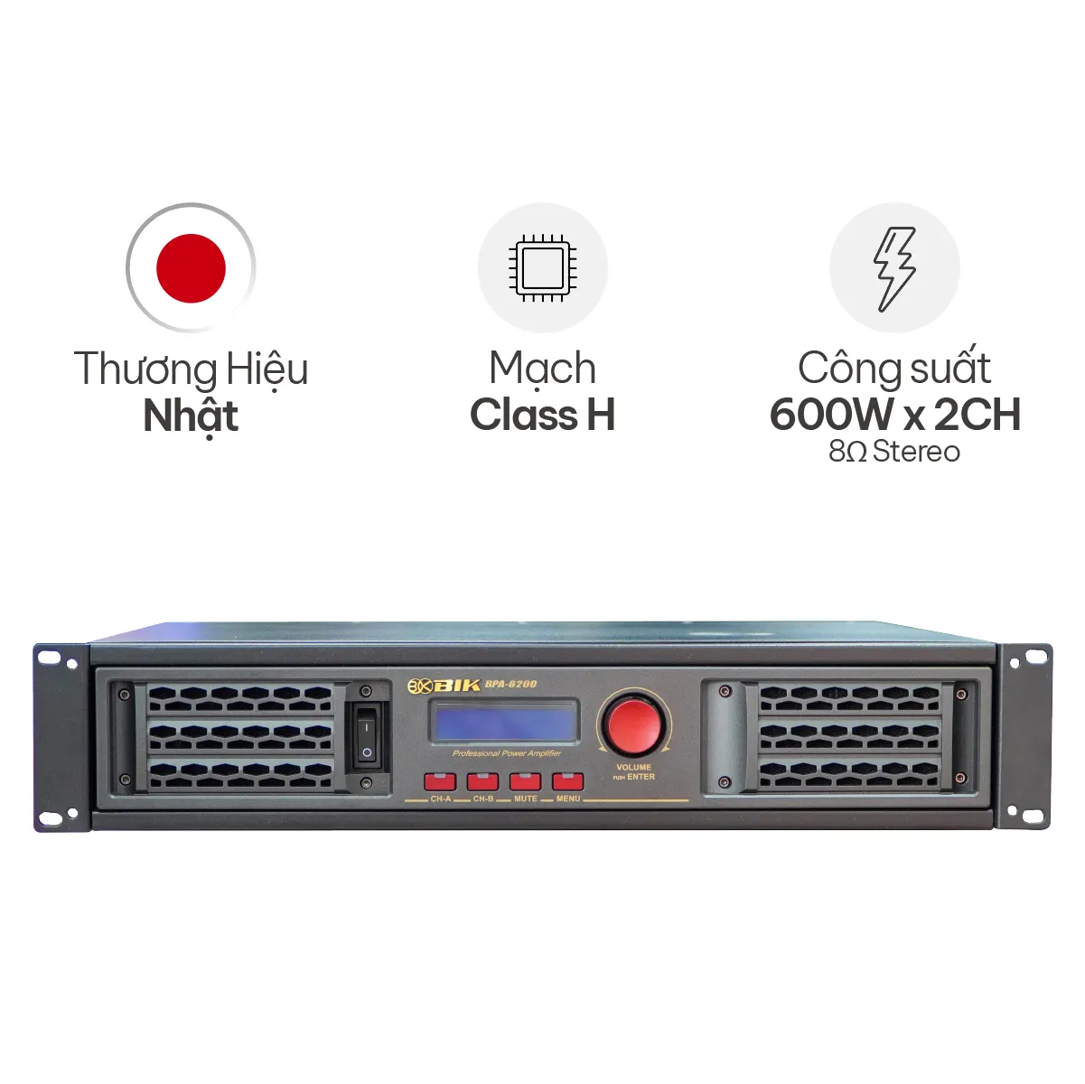 Cục đẩy công suất 2 kênh BIK BPA-6200