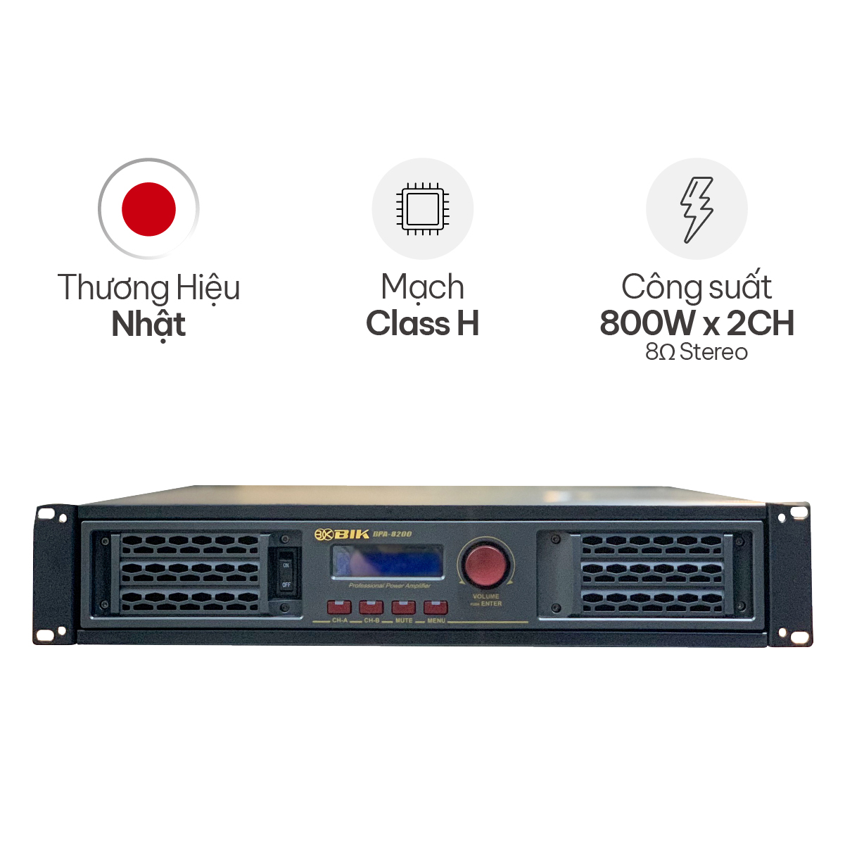 Cục đẩy công suất 2 kênh BIK BPA-8200