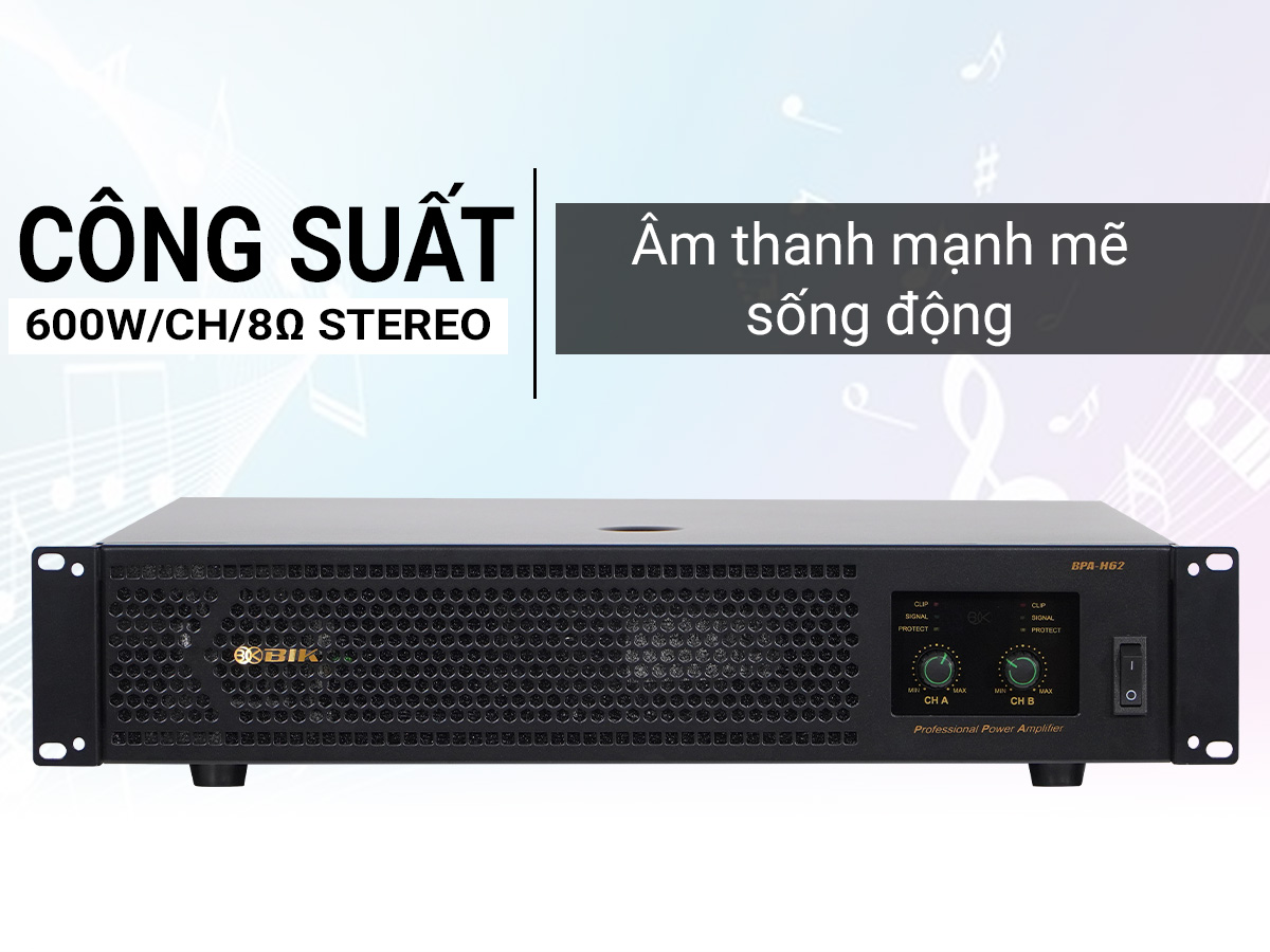 Cục đẩy c&ocirc;ng suất 2 k&ecirc;nh BIK BPA-H62