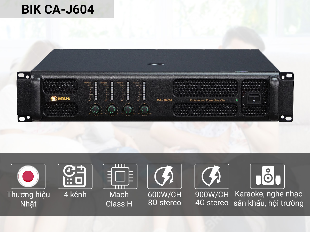 Cục đẩy công suất 4 kênh BIK CA-J604