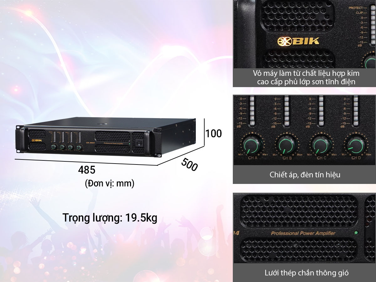 Cục đẩy công suất 4 kênh BIK CA-J604