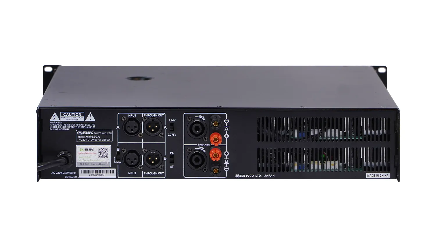 Cục đẩy công suất 2 kênh BIK VM 620A