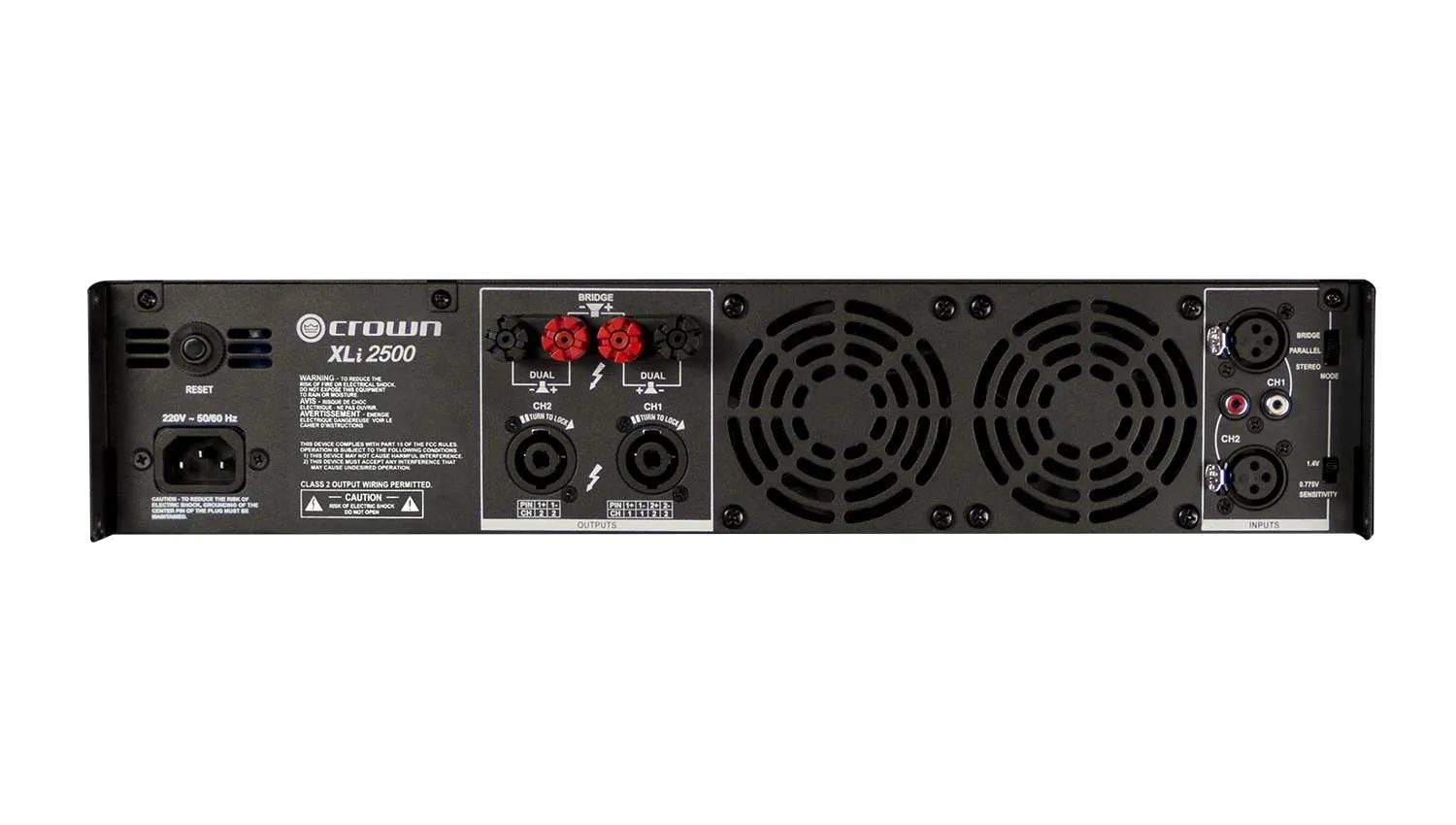 Cục đẩy công suất Crown Xli2500 mặt sau