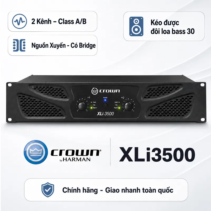 Cục đẩy công suất Crown Xli3500