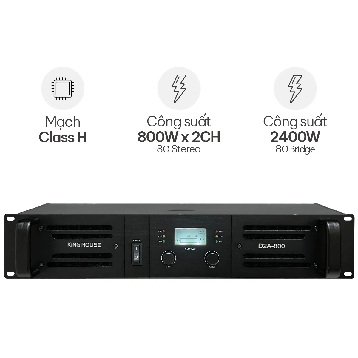 Cục đẩy công suất King House D2A-800