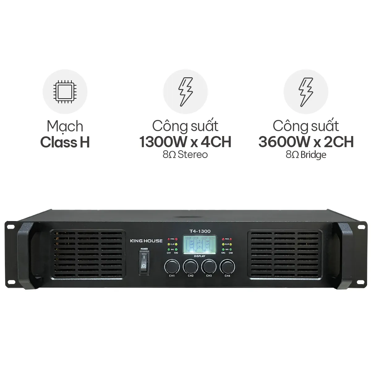 Cục đẩy công suất King House T4-1300