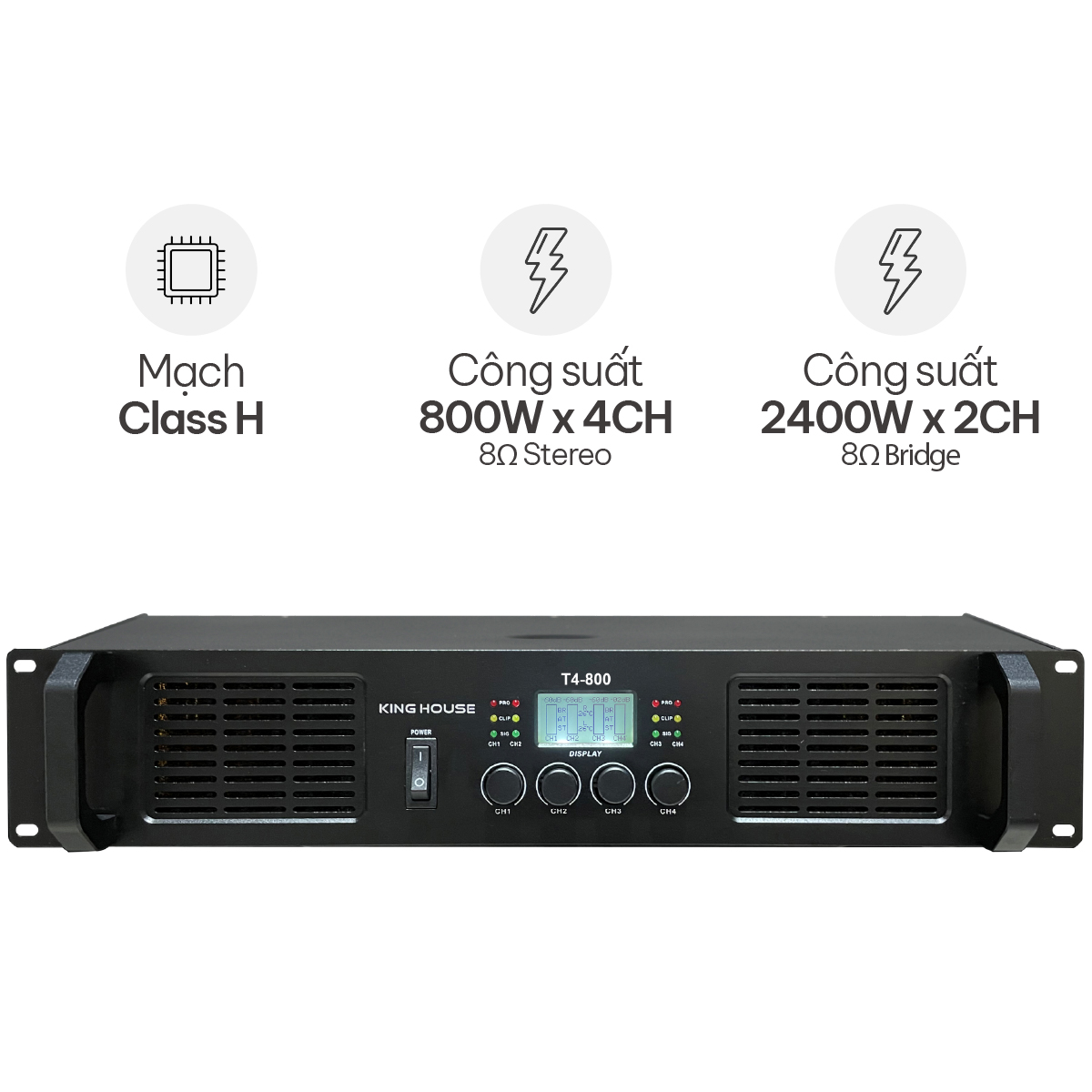 Cục Đẩy Công Suất King House T4-800