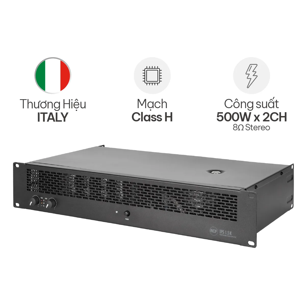 Cục đẩy công suất 2 kênh RCF IPS 1.5K