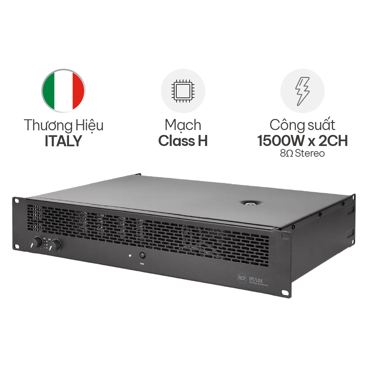 Cục Đẩy Công Suất 2 Kênh RCF IPS 5.0K