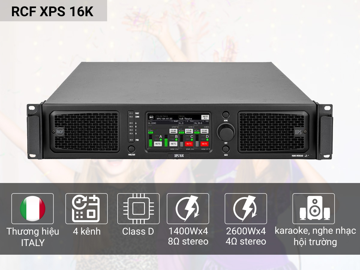 Cục đẩy c&ocirc;ng suất 4 k&ecirc;nh RCF XPS 16K