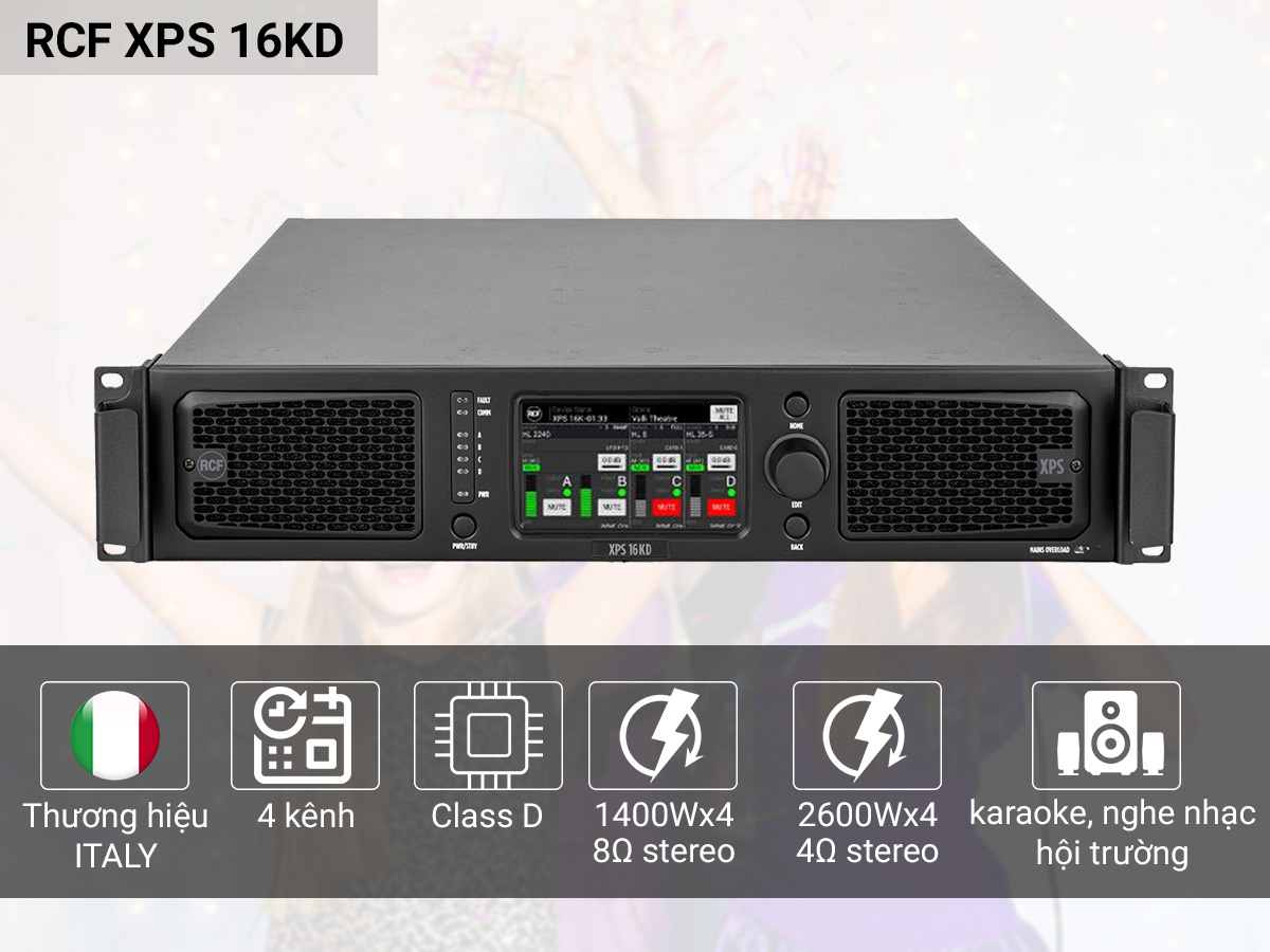 Cục đẩy c&ocirc;ng suất 4 k&ecirc;nh RCF XPS 16KD 