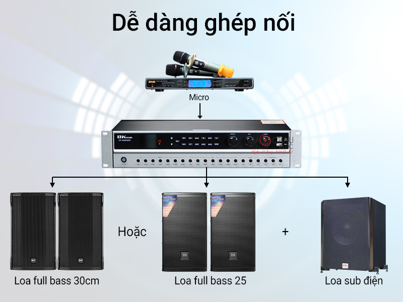 Cục đẩy liền vang BKSound DP3600 New