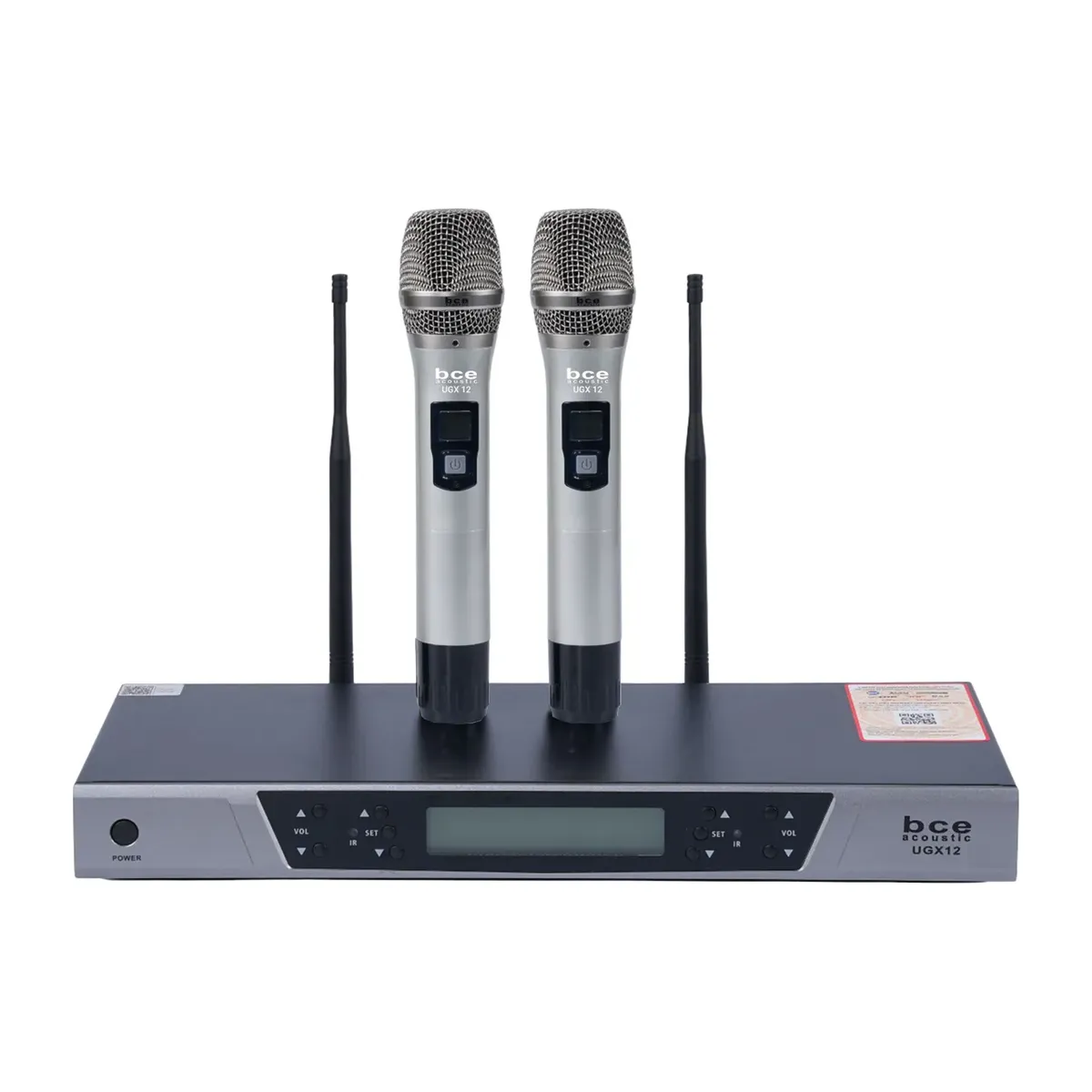 Micro không dây BCE UGX12 gồm đầu thu và hai tay micro