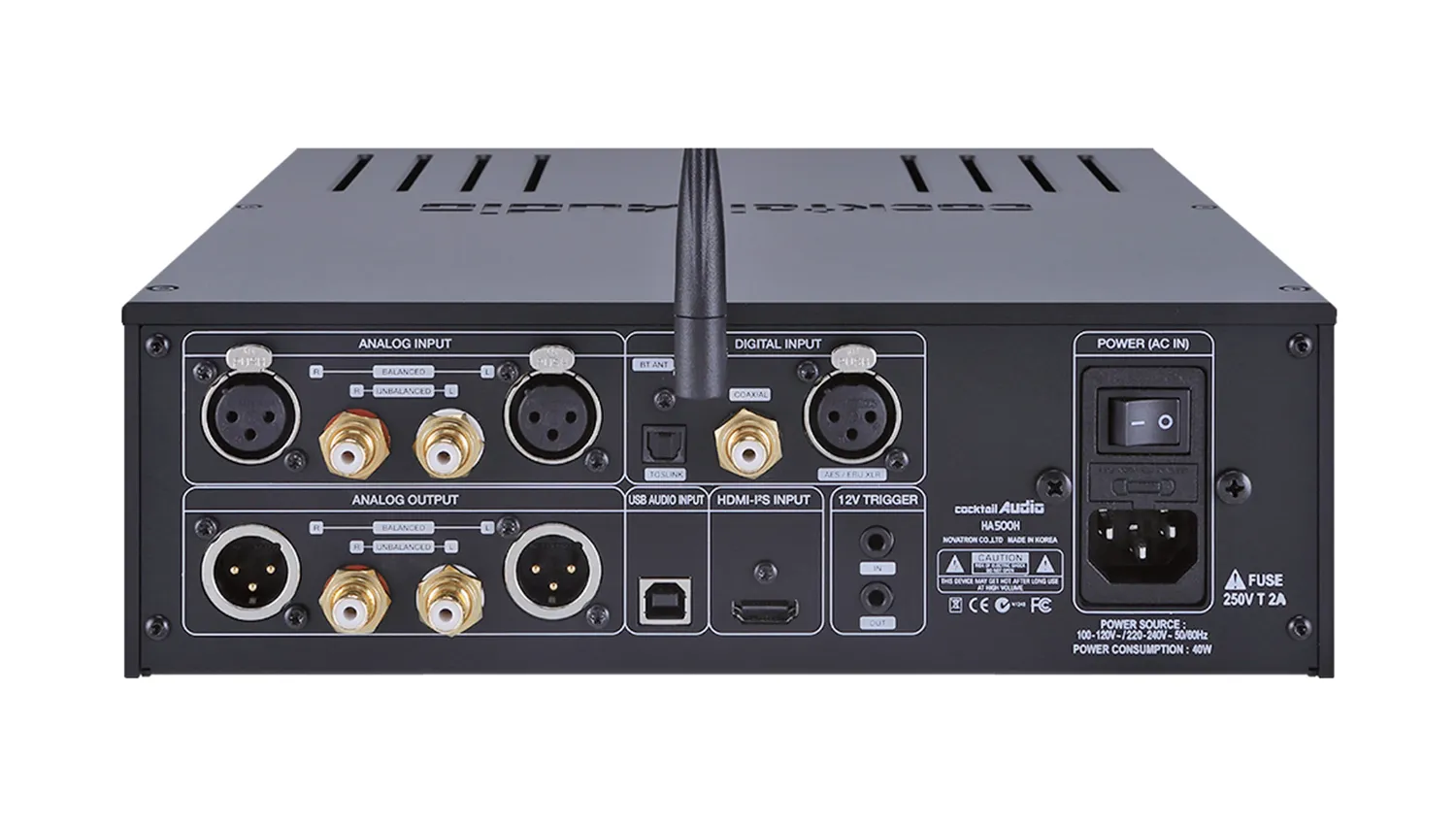 Mặt sau Music Server Cocktail Audio HA500H
