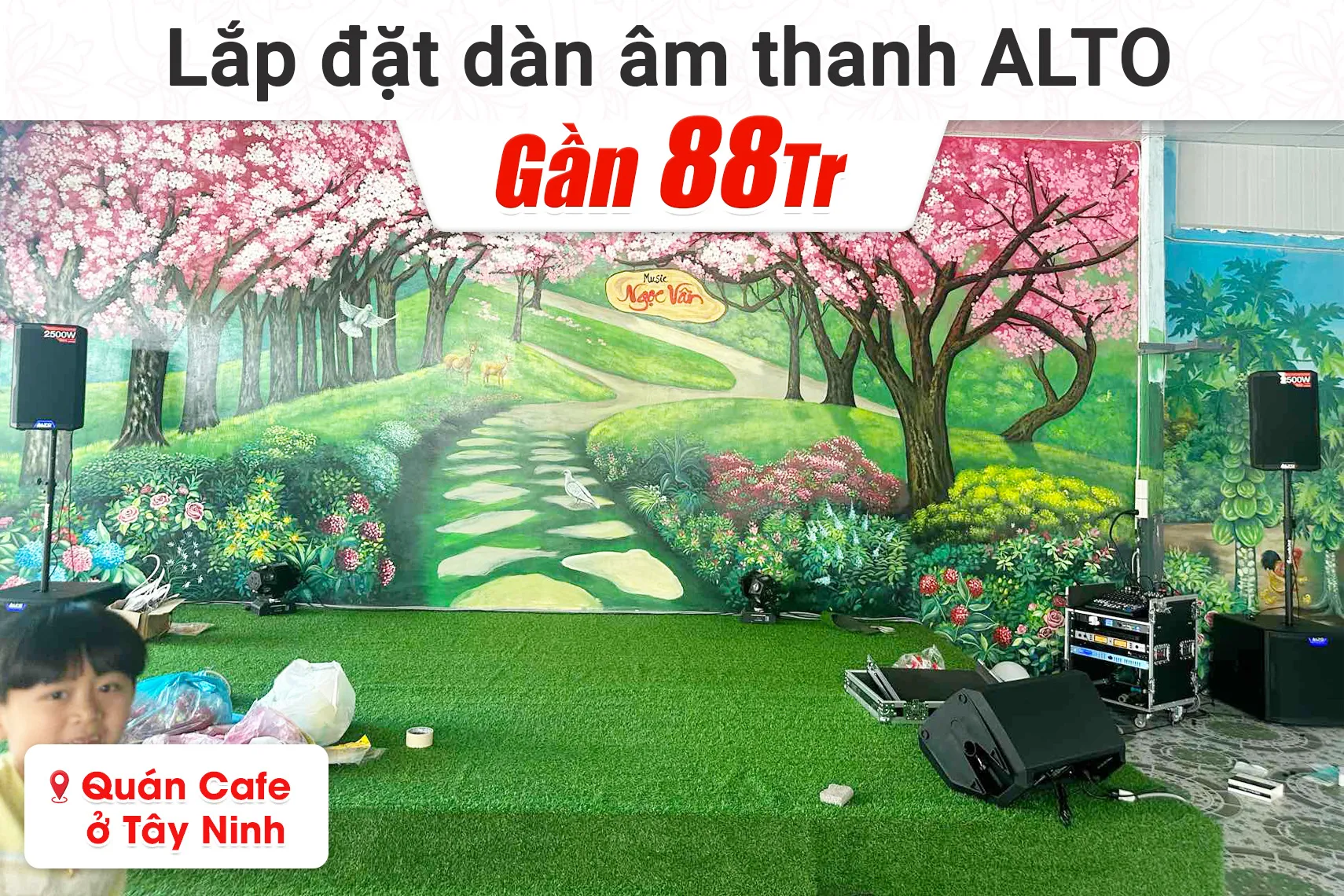 Lắp đặt dàn âm thanh Alto cho Quán Cafe phòng trà tại Tây Ninh