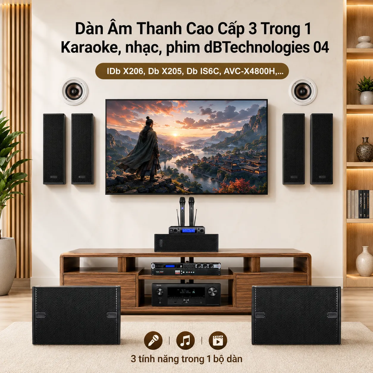 Dàn âm thanh cao cấp 3 Trong 1 karaoke, nhạc, phim dBTechnologies 04