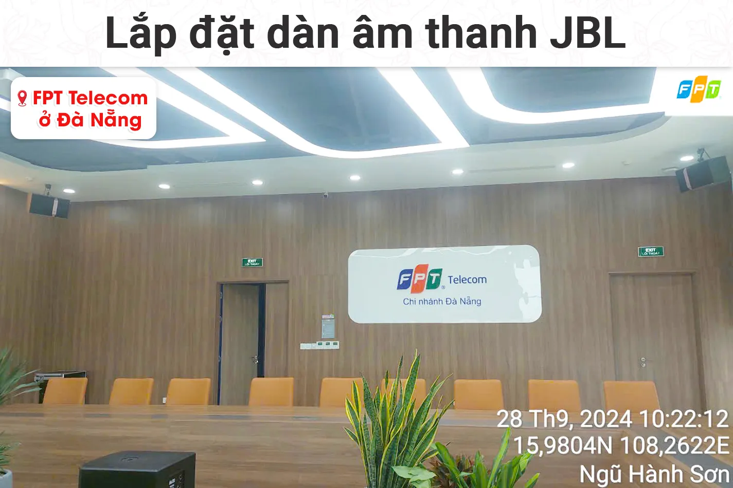 Lắp đặt dàn âm thanh JBL cho FPT Telecom chi nhánh Đà Nẵng