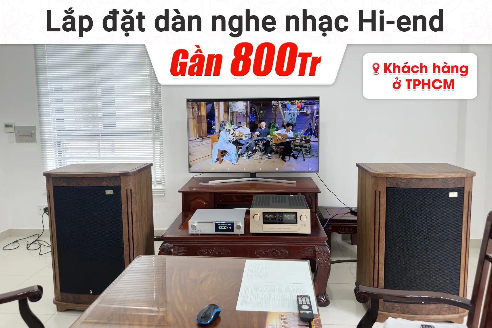 Lắp đặt dàn nghe nhạc Hi-end Tannoy gần 800tr cho khách hàng tại TPHCM