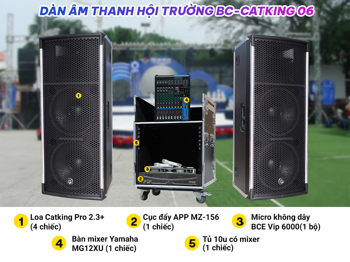 D&agrave;n &acirc;m thanh hội trường s&acirc;n khấu, đ&aacute;m cưới BC-Catking 06 