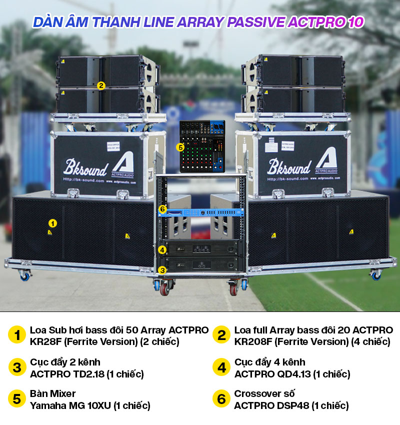 D&agrave;n &Acirc;m Thanh Line Array Passive Actpro 10
