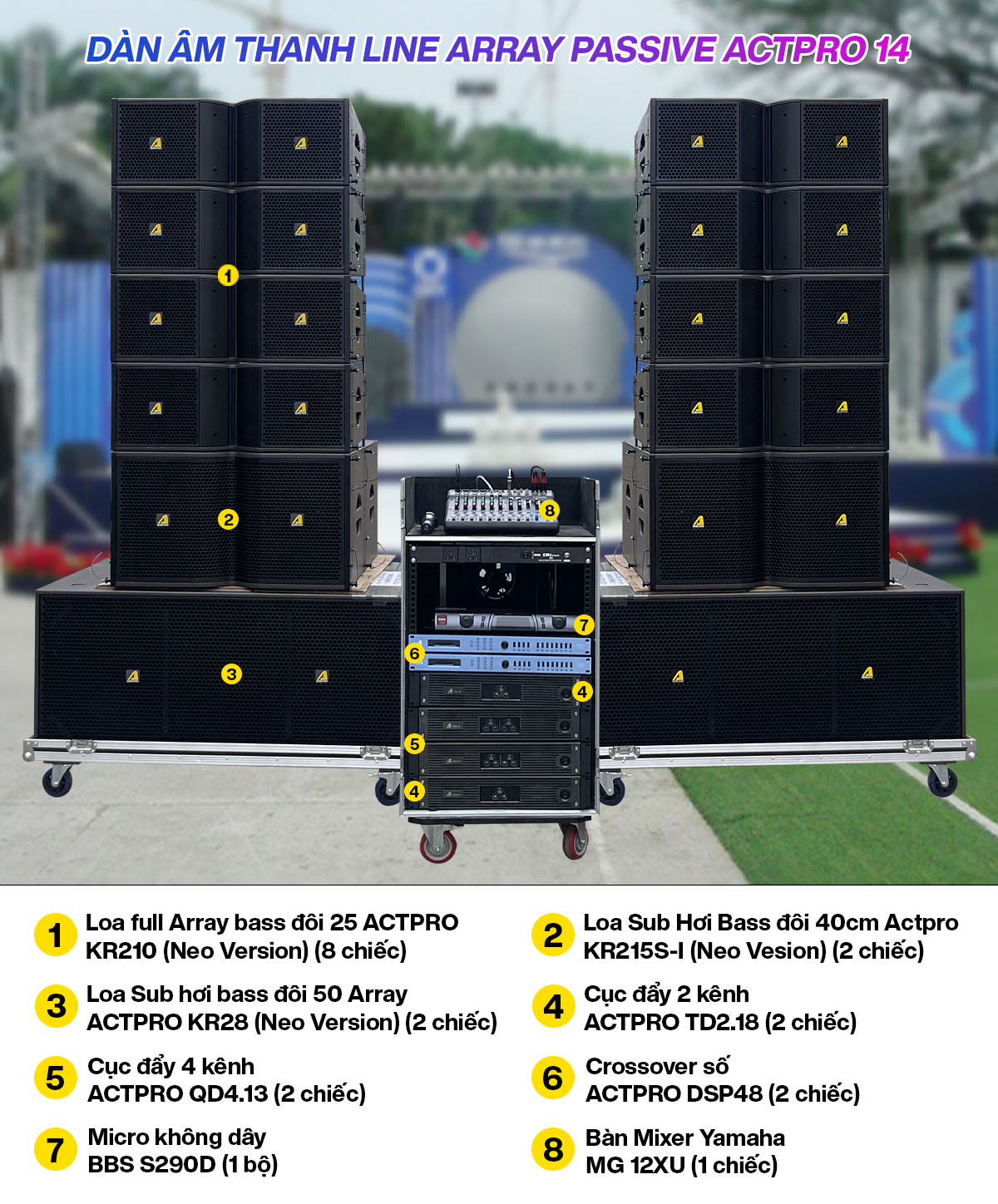 D&agrave;n &Acirc;m Thanh Line Array Passive Actpro 14