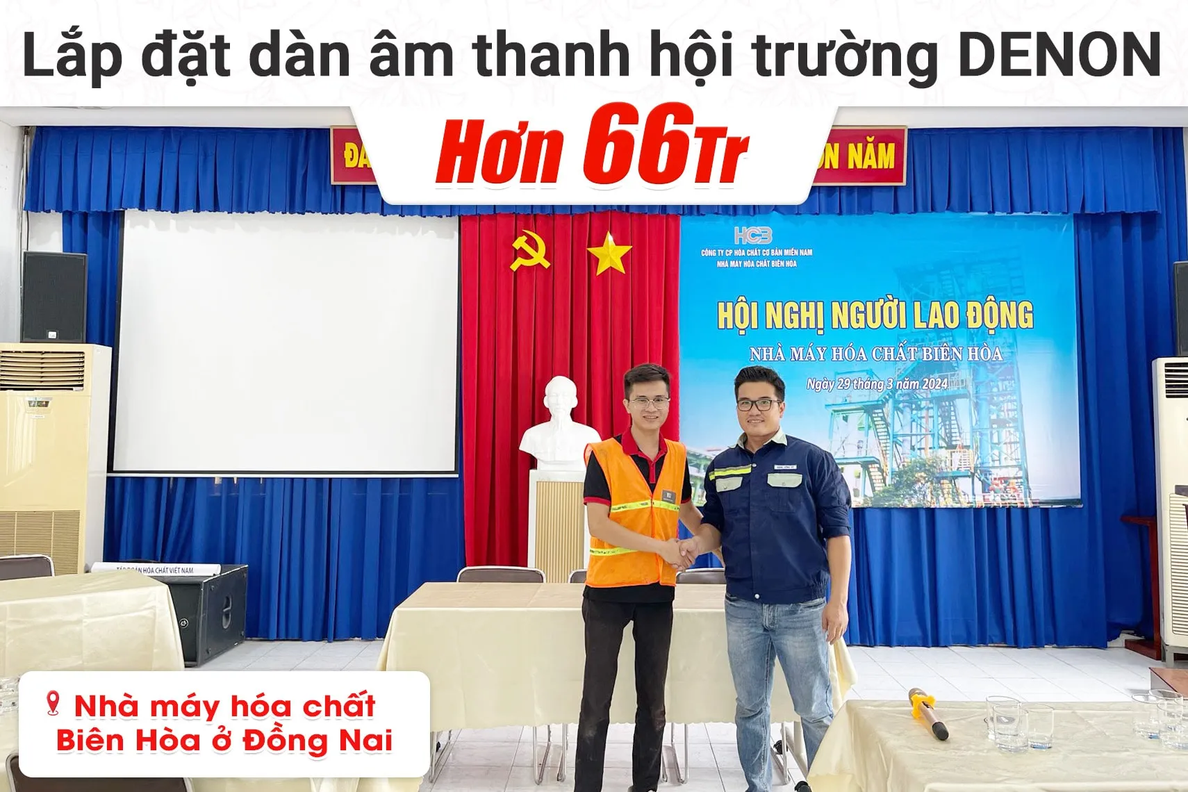 Lắp đặt dàn âm thanh hội trường Denon cho Nhà máy hóa chất Biên Hòa